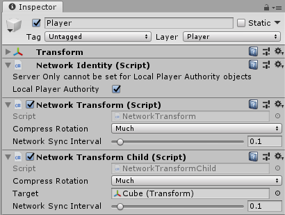 The Network Transform Child component