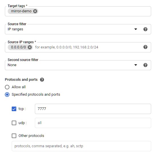 Create network rule