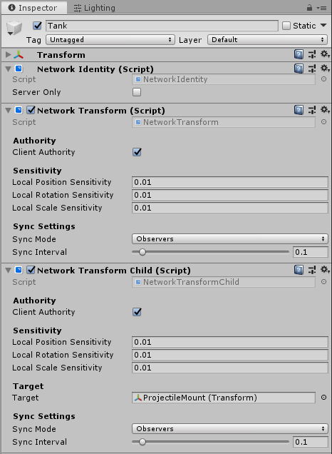 The Network Transform component