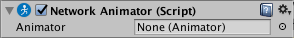 The Network Animator component in the Inspector window